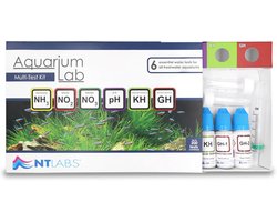 Aquarium Water Test Kit - Multi-Test - Voor Ammoniak, Nitriet, Nitraat, pH, KH en GH - Geschikt voor Zoetwateraquaria