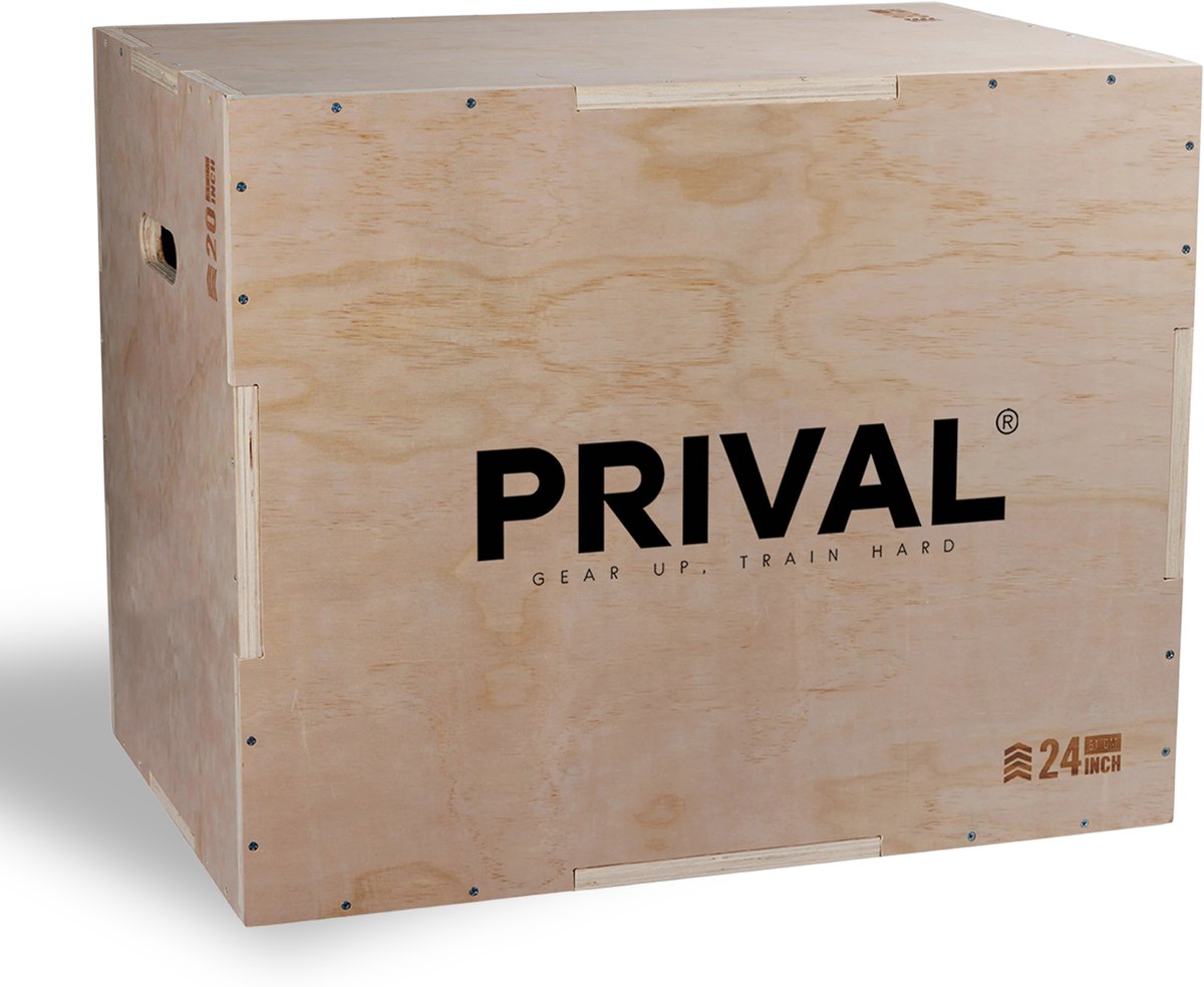 Prival Plyo Box – 3-in-1 Houten Springbox voor Plyometrische Training, CrossFit & HIIT