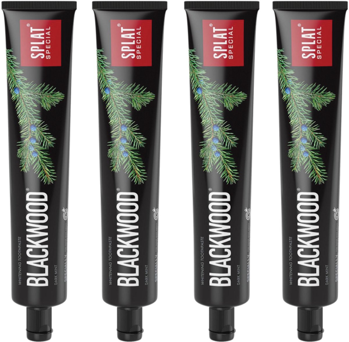 SPLAT Special Blackwood - Tandpasta - Wittering, Actieve Houtskool, Fluoride Vrij, 4-pack