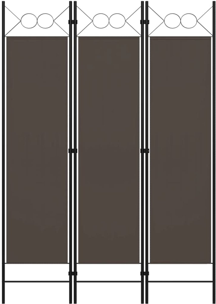 Famanu Kamerscherm met 3 panelen, 120 x 180 cm, antraciet, ideaal voor privacy en decoratie
