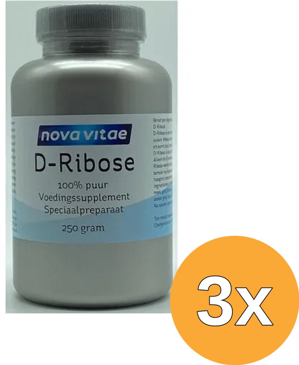 3x Nova Vitae D Ribose 100% Puur (250 gr)