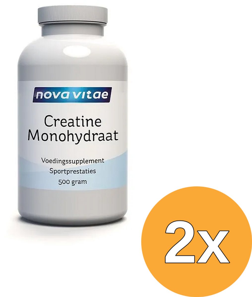 2x Nova Vitae Creatine monohydraat (500 gr)