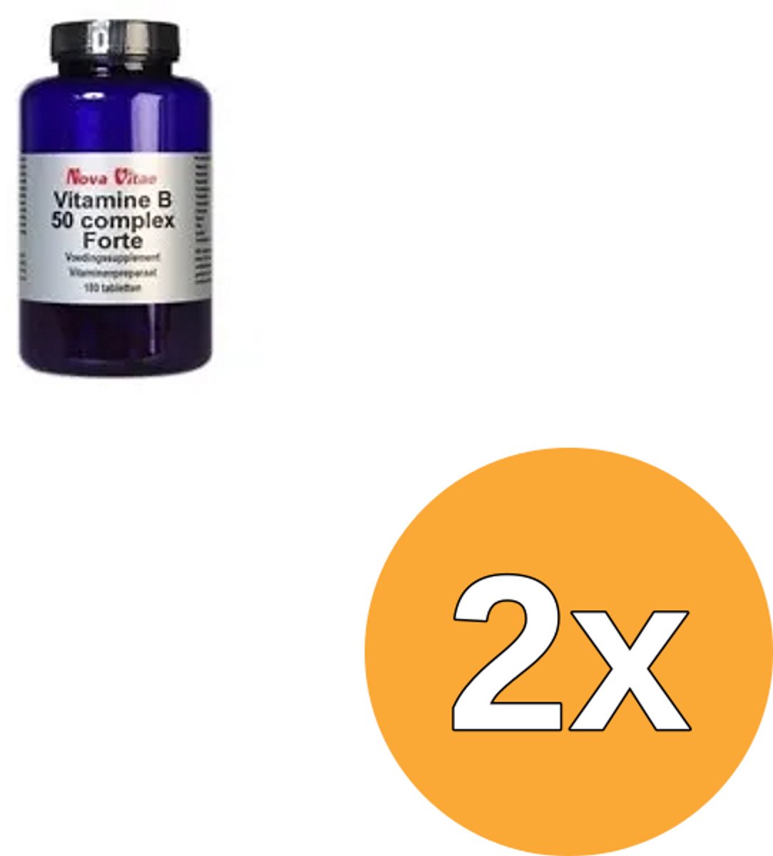 2x Nova Vitae Vitamine B50 complex (180 tabletten)