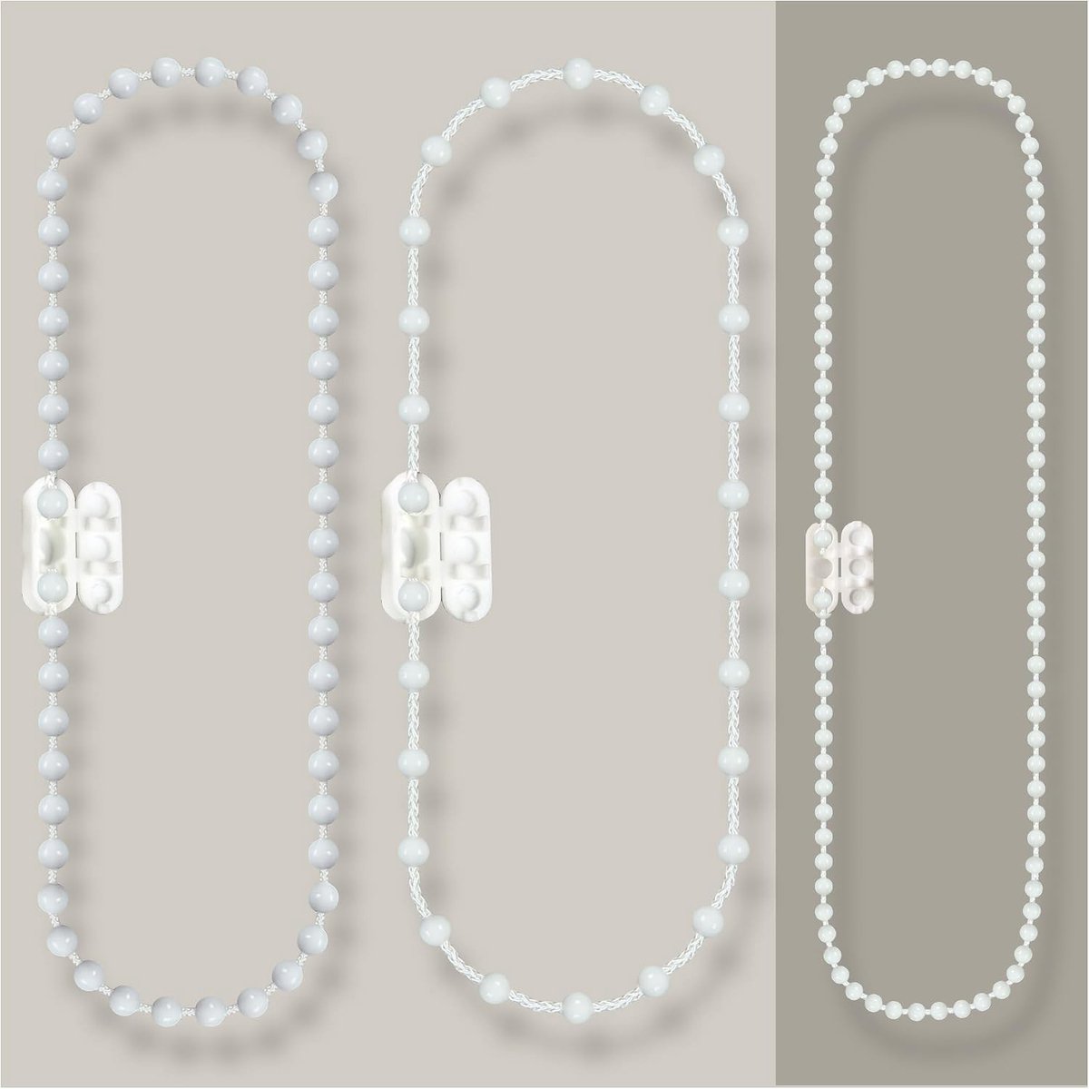 Rolgordijnketting - Wit - 120 cm - PVC Bedieningsketting - Voor Rolgordijnen en Jaloezieën