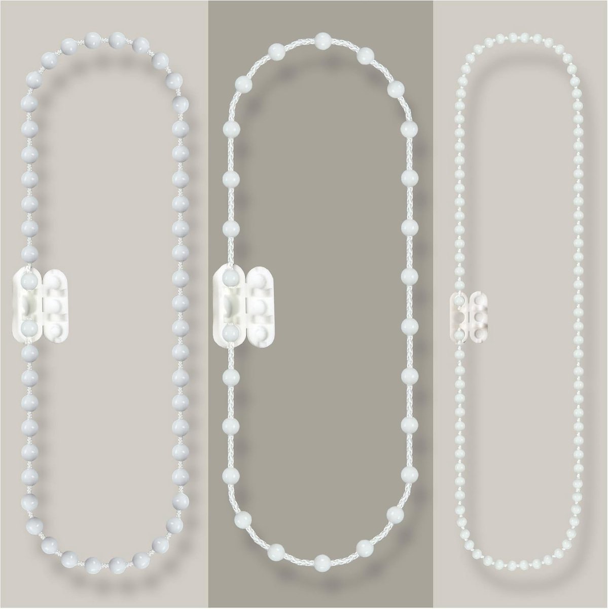 Rolgordijnketting - Wit - 140 cm - PVC Bedieningsketting - Voor Rolgordijnen en Jaloezieën