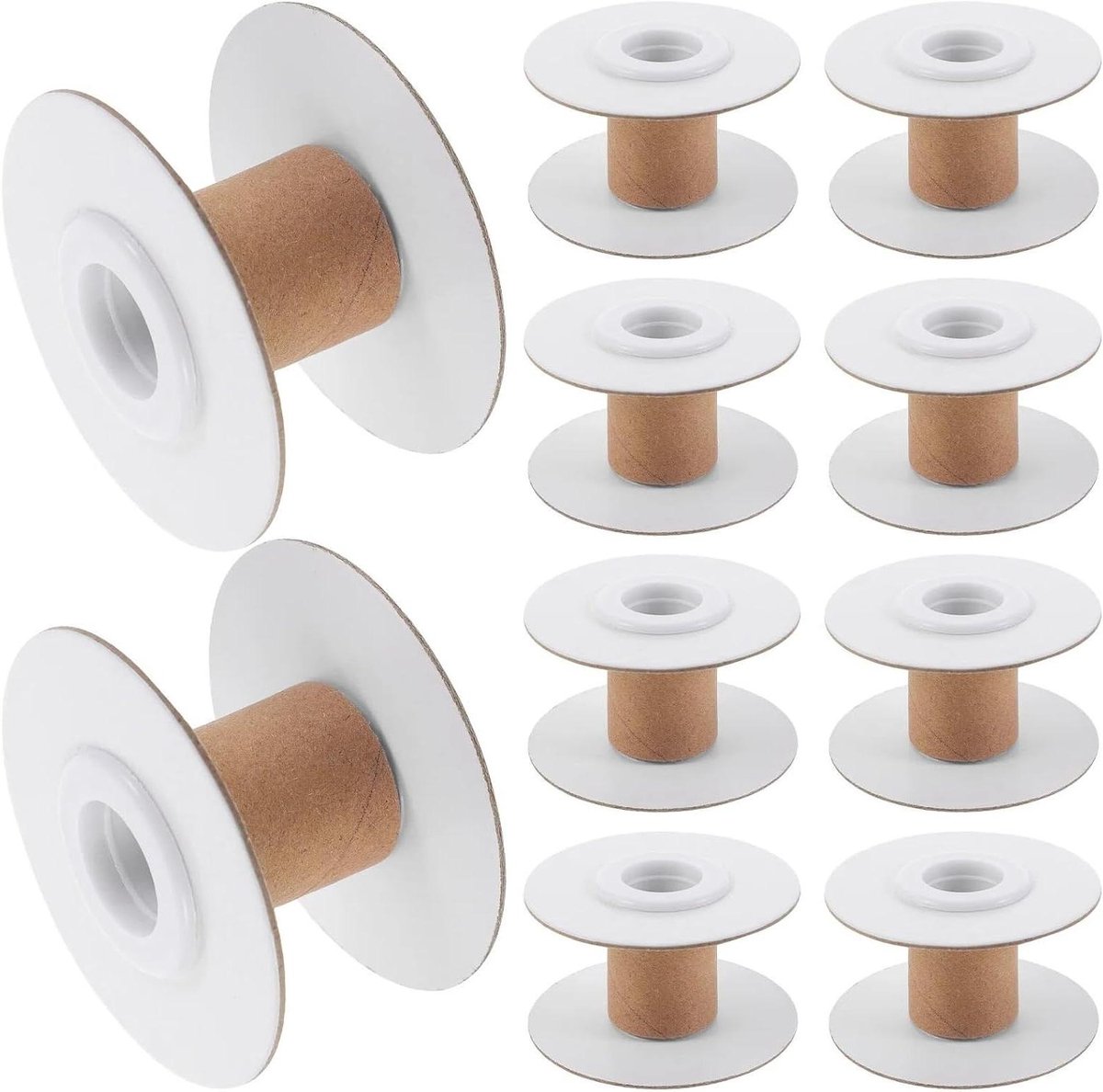 Papier Draad Spoelen - Breiklossen Borduren - Garen Organiseren - Kleurgecodeerd Sorteren - 60 Stuks - Multicolor