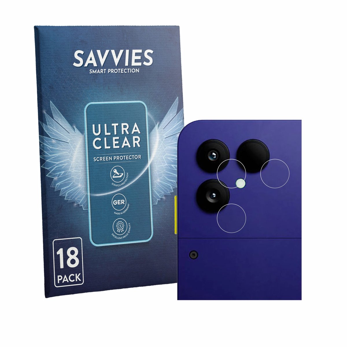 Savvies - Screenprotector voor Fairphone 6 Plus (ALLEEN Camera) - Folie Beschermfolie transparant 18 Stuks