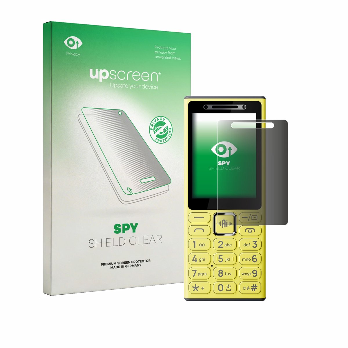 upscreen - privacy screenprotector voor Nokia 200 4G - Folie Beschermfolie Blauwlichtfilter