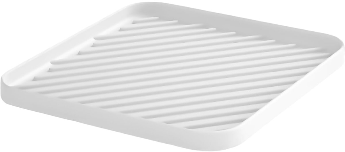 Silikon Organizer Tablett voor Keuken en Badkamer, Vaatwasserbestendig, Wit
