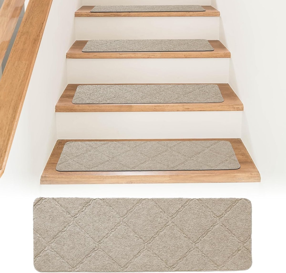 15 Stuk Antislip Trapmatten 76 x 20 cm - Zelfklevende Herbruikbare Trapbescherming voor Veiligheid en Comfort