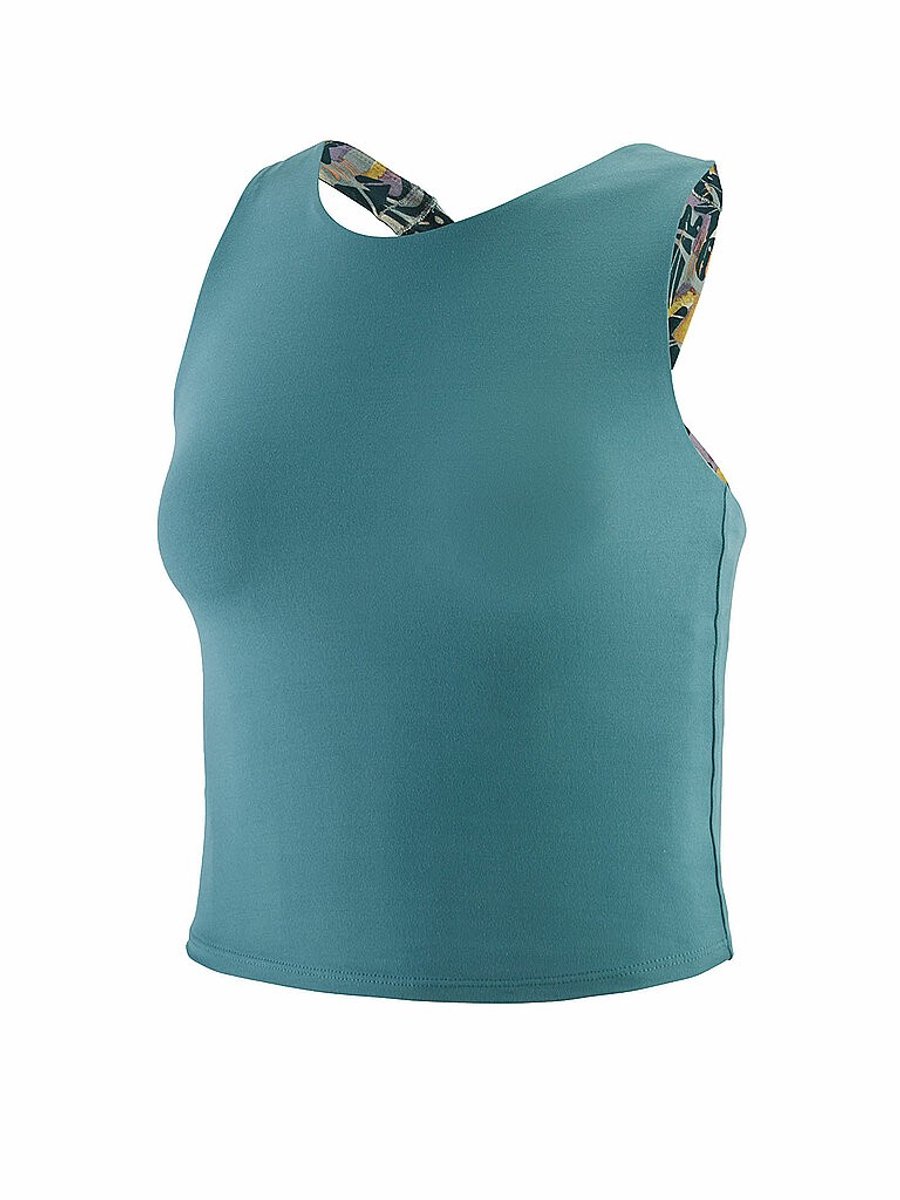 PATAGONIA - W's Reversible Tank - m - Wetland Blue