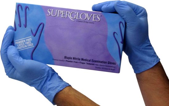 Supergloves Bluple nitril disposable handschoenen (Maat: S) | bol.com