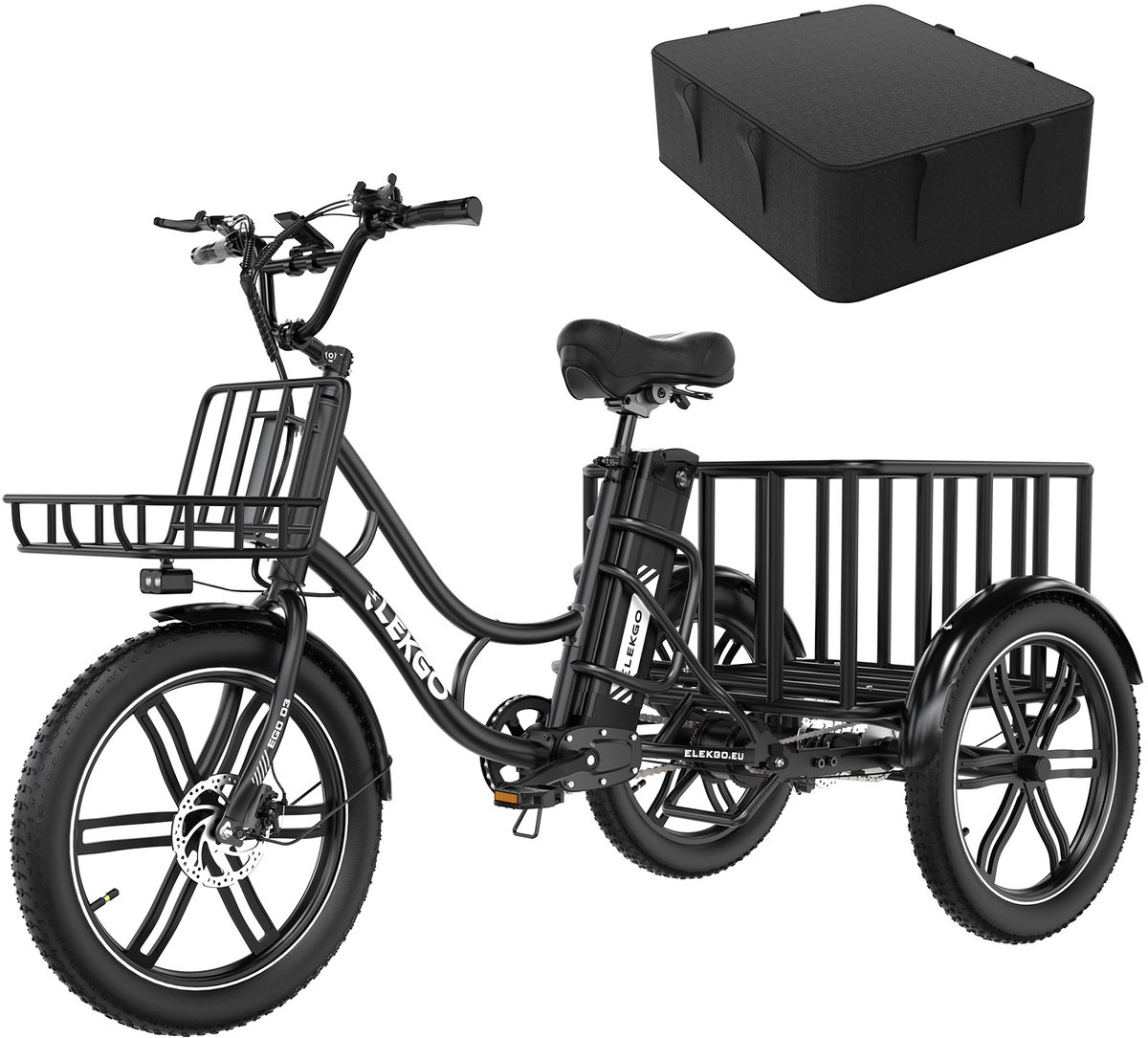 Bol.com ELEKGO Elektrische driewieler EGO 03S - fiets voor boodschappen - 20 inch - 18Ah aanbieding