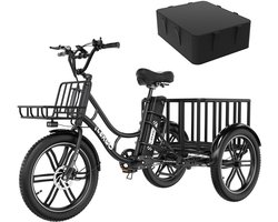 ELEKGO Elektrische driewieler EGO 03S - fiets voor boodschappen - 20 inch - 18Ah