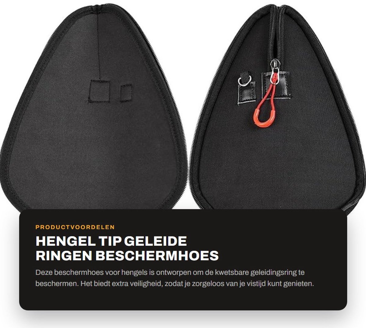 Dailygoods- Geleide Ringen Beschermhoes - Slijtvaste EVA - Hengel Tip Cover - Antiwrijving - Schokbestendig - Verstelbaar Sluitapparaat - Hengelbescherming