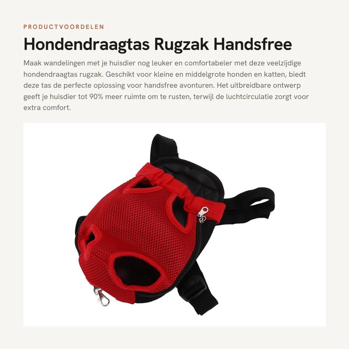 Dailygoods- Hondendraagtas Rugzak - Uitbreidbaar - Opvouwbaar - Nylon - Voor Kleine/Middelgrote Honden - Comfortabele Schouderbanden - Huisdier Rugzak