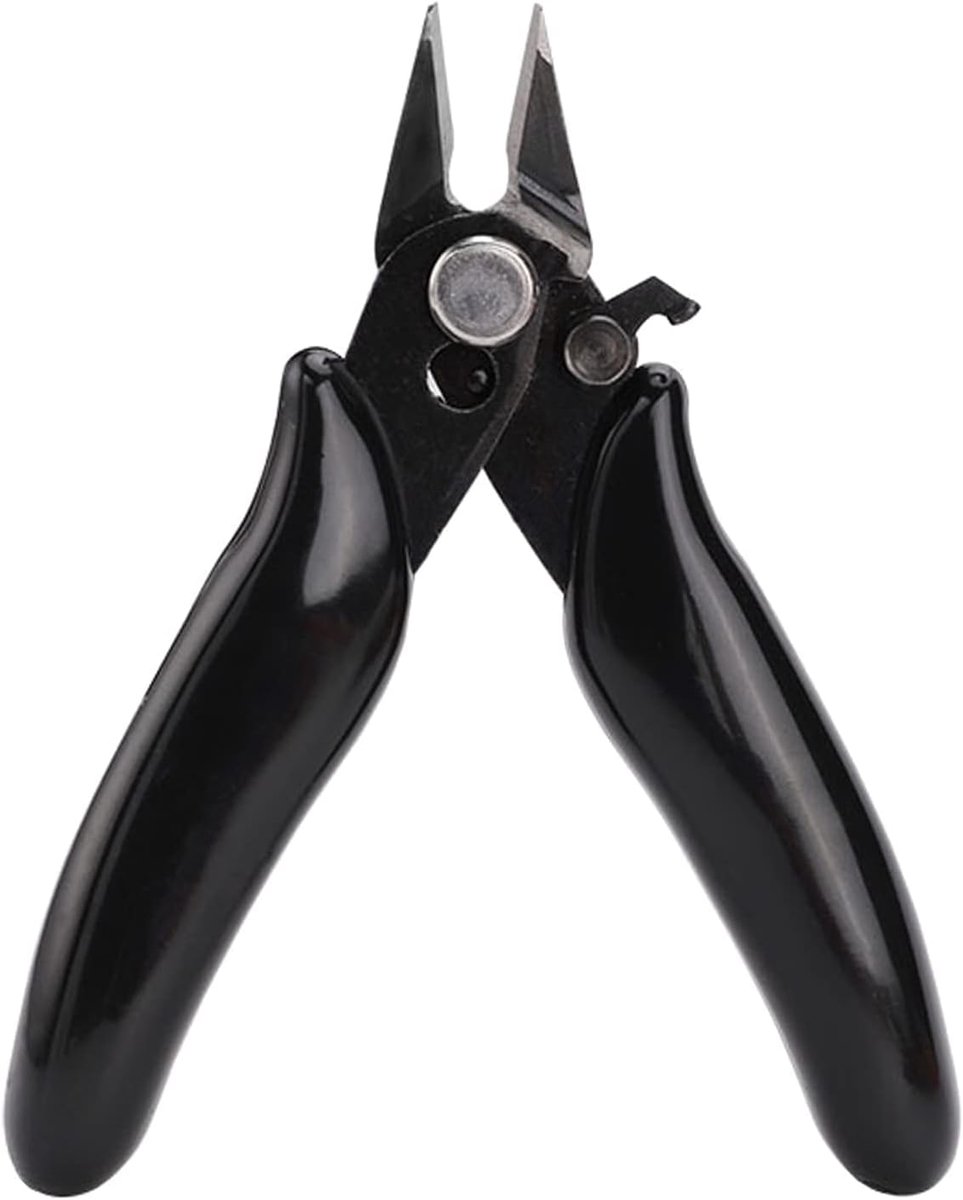 Draadkniptang - Elektronica tang - Precisie knippen - Comfortabel handvat - 9 cm - Zwart