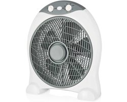 SNJY® Vloerventilator - Luchtkoeler - Statiefventilator - Ventilator Staand - 30cm - 3 Snelheden - Timer - 45 W - Wit