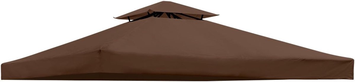 Tuinhuisje dakbedekking - Tent dak - Buiten beschermen - Waterdicht polyester - 3 x 3 meter - Bruin