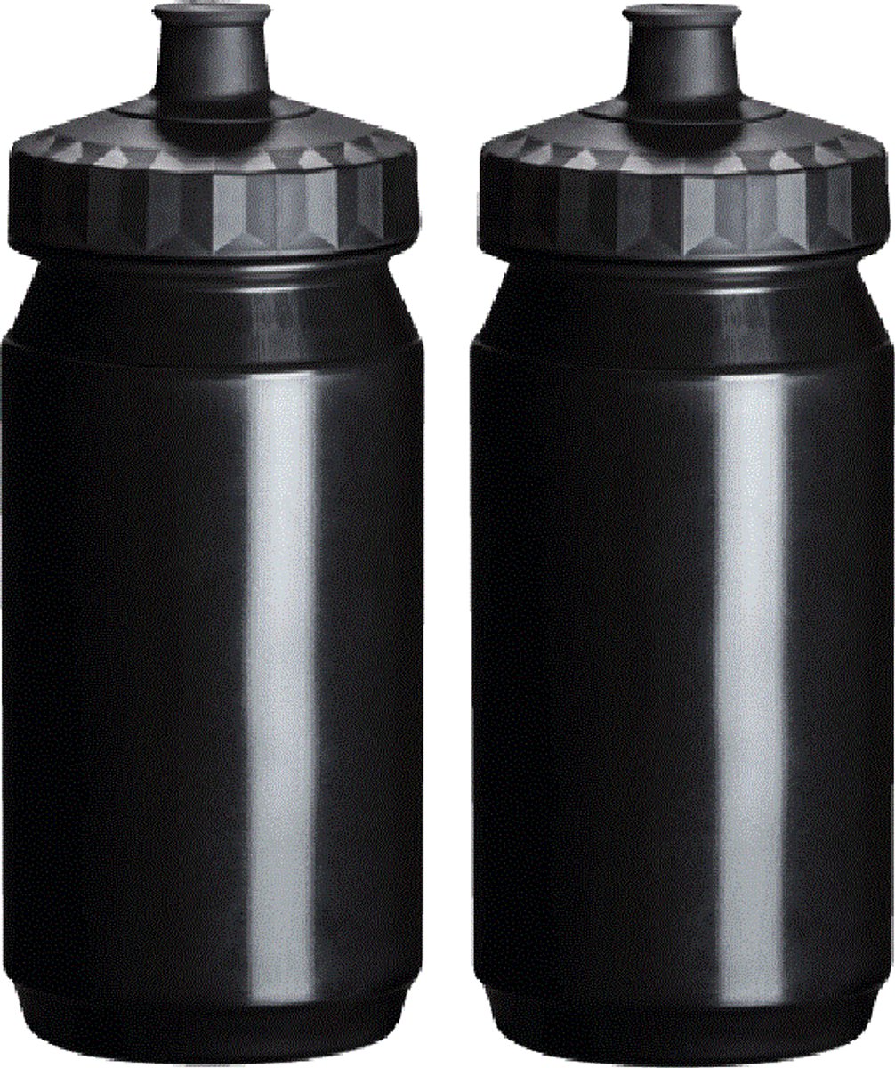 Drinkfles Waterfles 2x 550 ml Zwart Bidons Fietsen Hardlopen