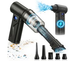 Air duster 110.000 RPM - met Handstofzuiger - Auto Stofzuiger - Kruimeldief Snoerloos - Turbo Fan - Perslucht computer -