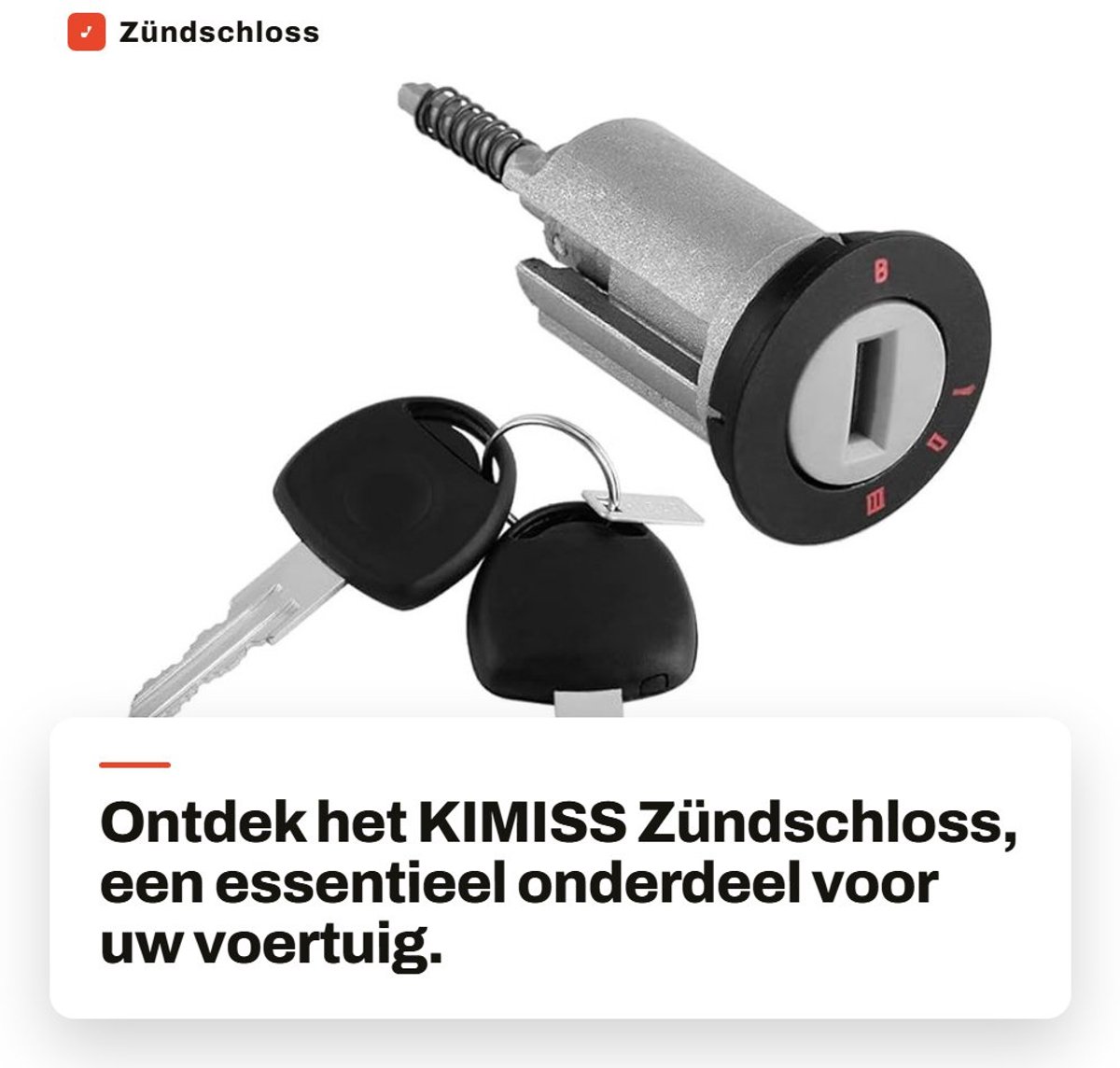 Dailygoods- Zündschloss met 2 Sleutels - Cilinderontsteking - Metaal - Geschikt voor VAUXHALL - Onderdeelnummer 0913652X - Gewicht 185 g - Ontstekingsslot