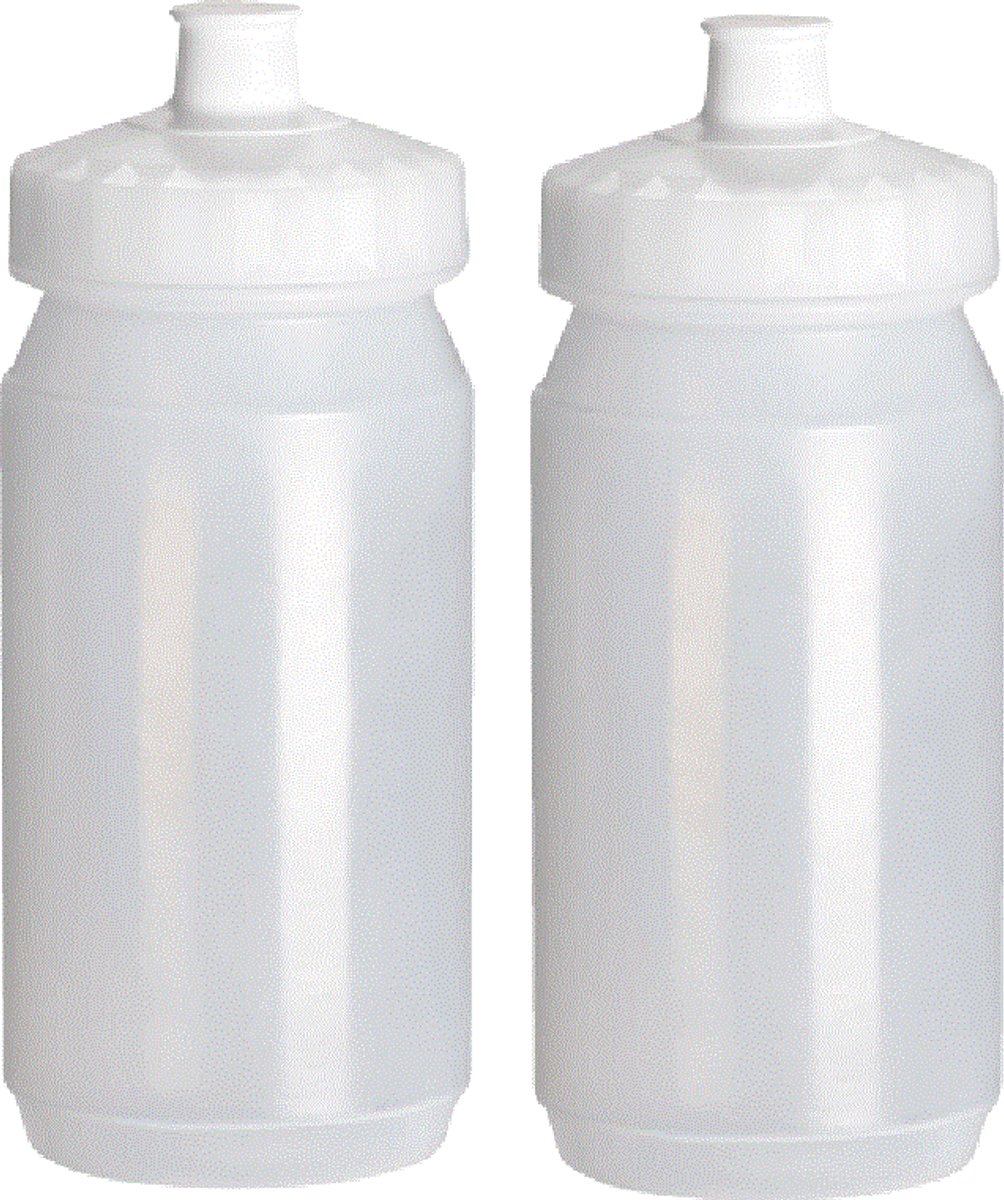 Drinkfles 2x 550 ml Bidons Transparant Waterfles Fiets Racefiets Mountainbike Bidon