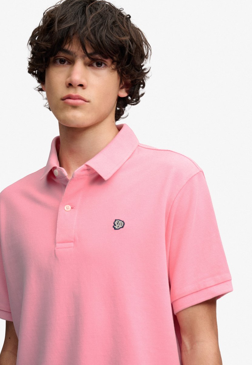 Superdry Vintage Destroy Korte Mouw Poloshirt XL Man Roze