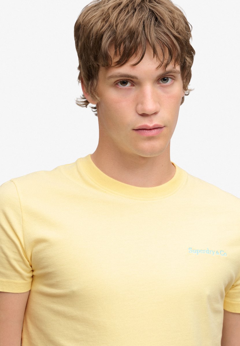 Superdry Essential Company Logo Geborduurd T-shirt Heren T-shirts Blauw
