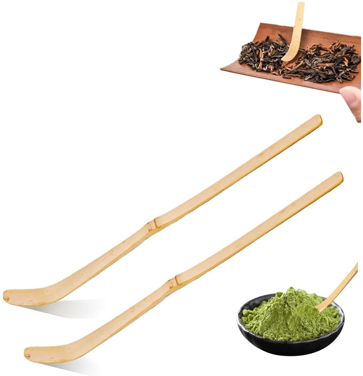 Dailygoods- Matcha Lepel 18 cm - Bamboe Lepel - Set van 2 - Japanse Chashaku - Thee Ceremonie - Thee Accessoires - Theelepel