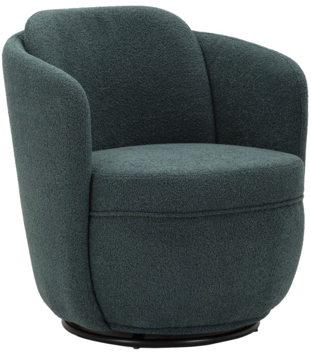 Mauro Ferretti Fauteuil Torino Ottanio Swivel Armchair 70×72×75 cm Petrol