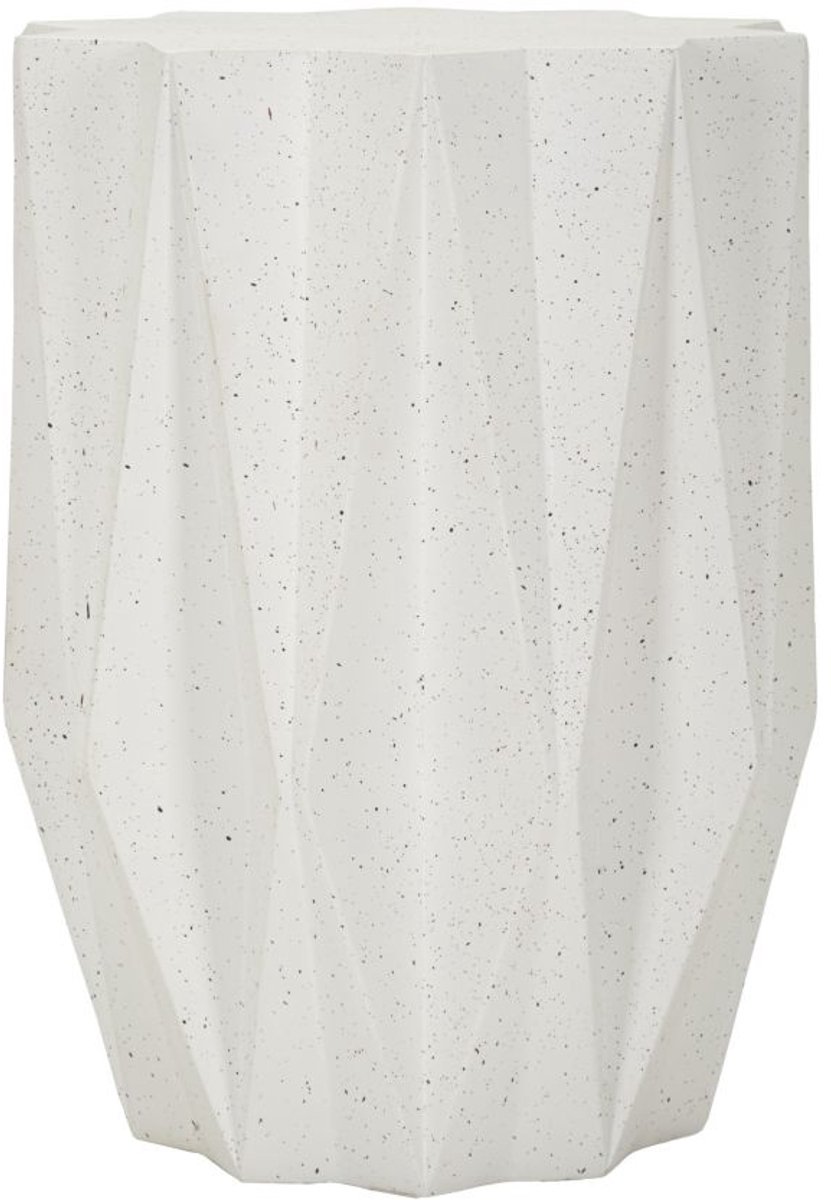 Mauro Ferretti Bijzettafel Star End Table Ø 38,5×53 cm Crème