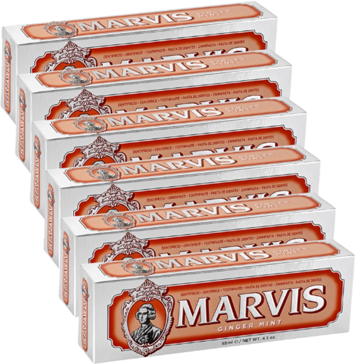 Marvis Tandpasta Ginger Mint - 6 x 85 ml