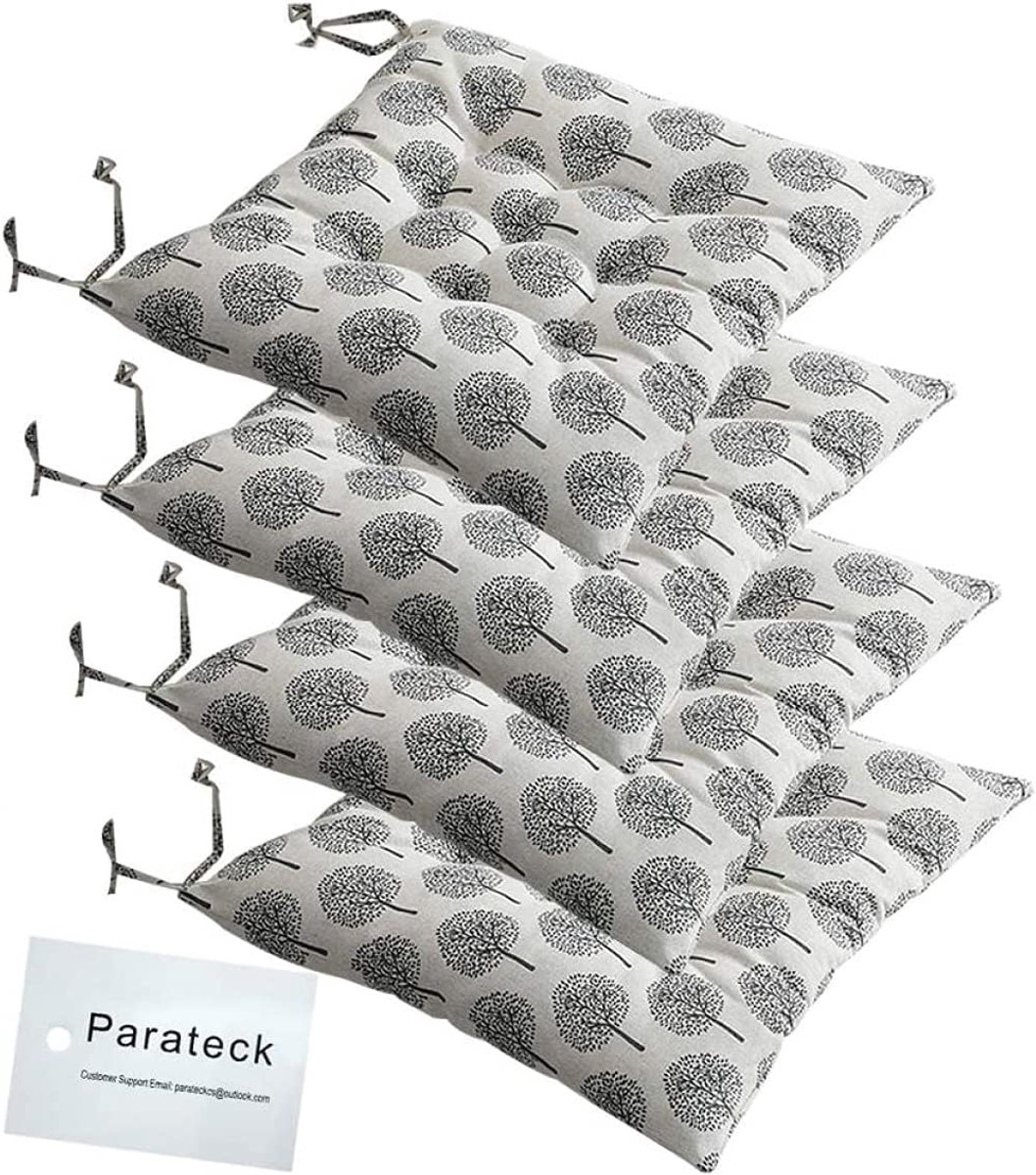 Stoelkussens Set - Zitkussens Vierkant - Comfortabel Zitten - Met Bevestigingsbanden - 40x
