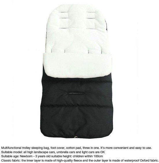 Dailygoods - Warme Voetenzak, Winter Winddichte Voethoes voor Kinderwagen, Multifunctionele Pasgeboren Kussenmatras, Wandelwagen Warme Voetenzak Kussenmatras Universeel Kinderwagenkussen van Dailygoods — afbeelding 5
