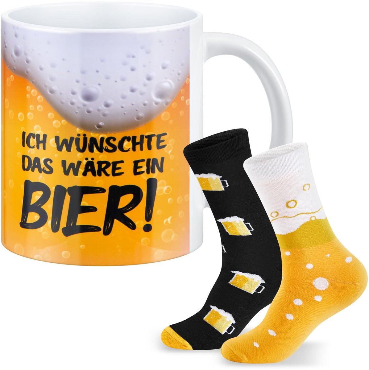 Dailygoods - Geiserailie Bier cadeau voor mannen grappige bierbeker porseleinen mok grappi