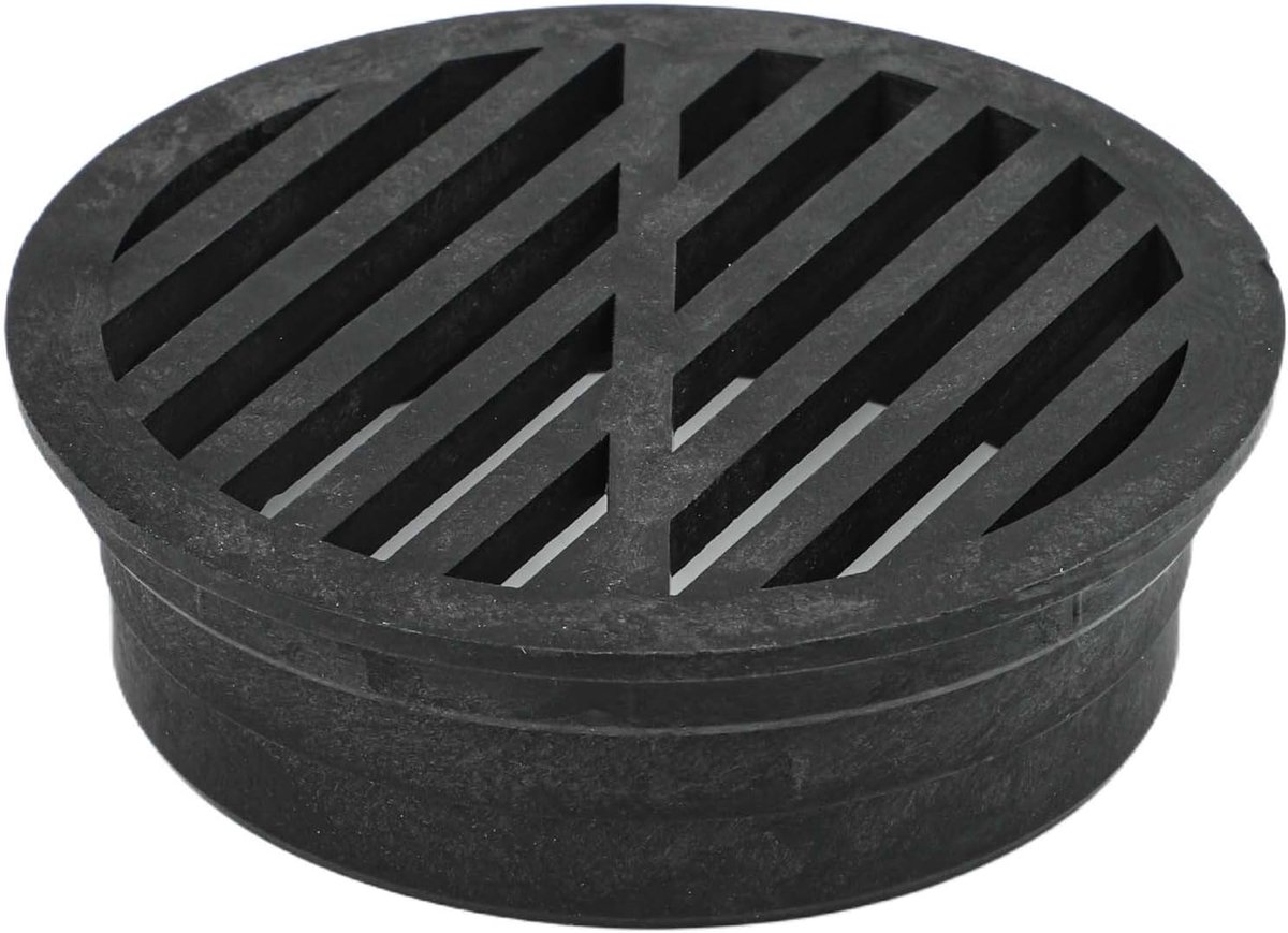 Ronde Afvoerrooster - Rioolfilter Puinblok - Voorkomt Verstoppingen - Stopt Bodemlekkage - 3-4 Inch Pijpen - Zwart