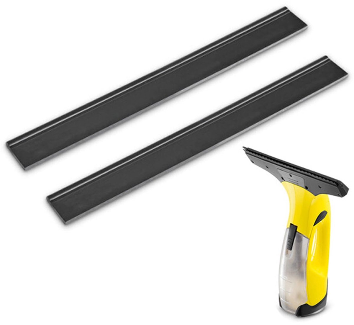 Dailygoods- Vervangende Rubberen Lip 280 mm - 2 Stuks - Hoogwaardig Rubber - Streepvrije Reiniging - Flexibel en Duurzaam - Voor Kärcher Raamzuiger - Raamwisser