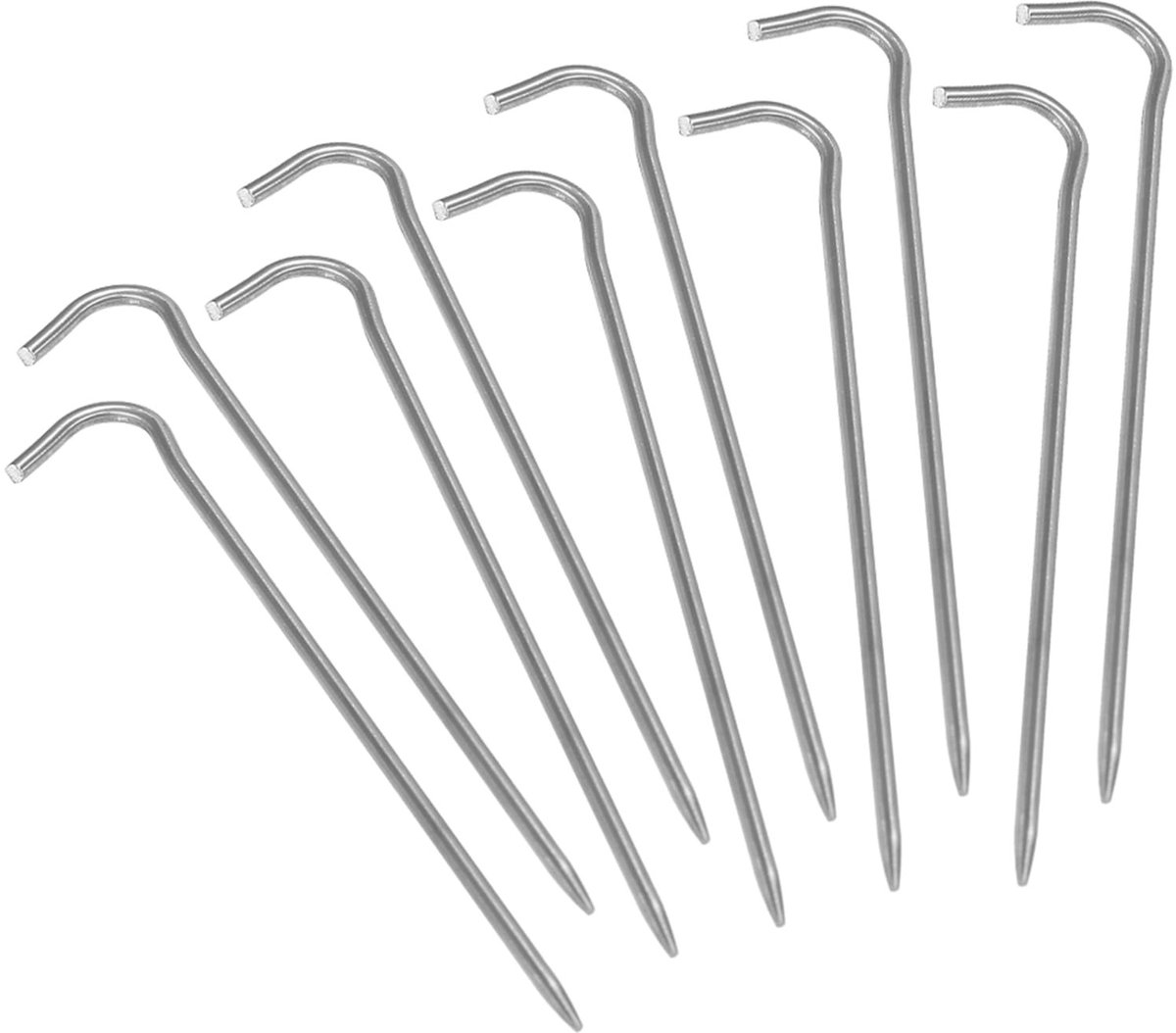 Dailygoods- Tentnagels Corrosiebestendig - Haringen 169 Mm - Lichtgewicht 8 G - Verankering Tenten/Schuilplaatsen - Haakontwerp - Ideaal voor Kamperen - Tentharingen