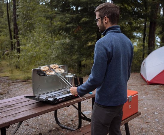 Hand Grill - Outdoor Grill - Kamperen en Buiten - Verstelbare Grillmand - One Size - Zilverkleurig — afbeelding 2