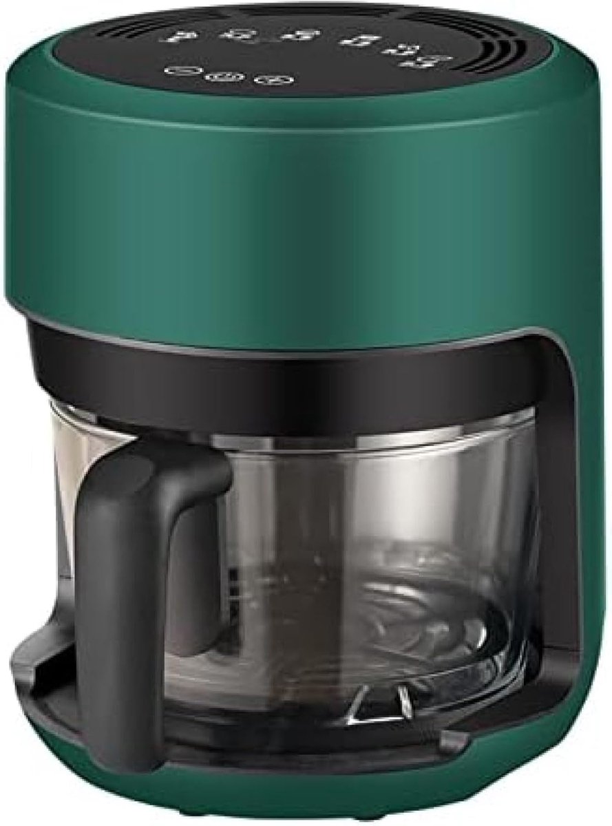 Airfryer - Olievrije Frituurpan - Gezond Koken - Transparante Glazen Binnenruimte - 2.5 Liter - Groen