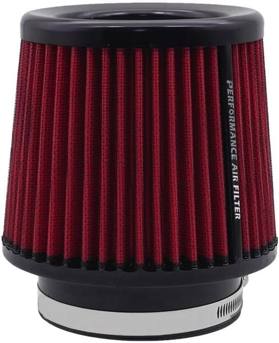 Dailygoods - Universele luchtfilter - Koudluchtfilter - Wasbaar en herbruikbaar - 76 mm 89 mm 101 mm - Hoogwaardige luchtfilter - Verbeter je motorpre...