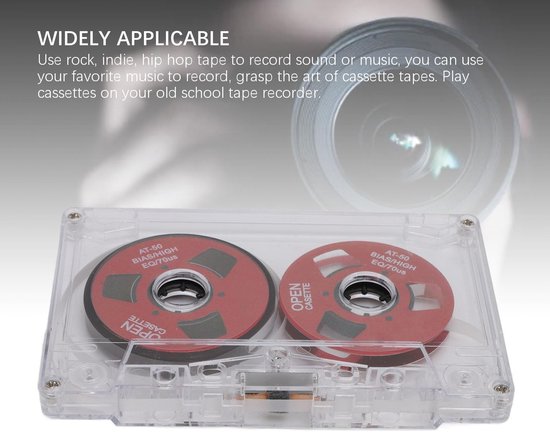 Audiocassetteband Dubbelzijdig - Metalen Cassetteband - 50 Minuten Opnametijd - Transparante Doos - Ideaal voor Muziekopname - Compact formaat - Geluidsopname — afbeelding 5