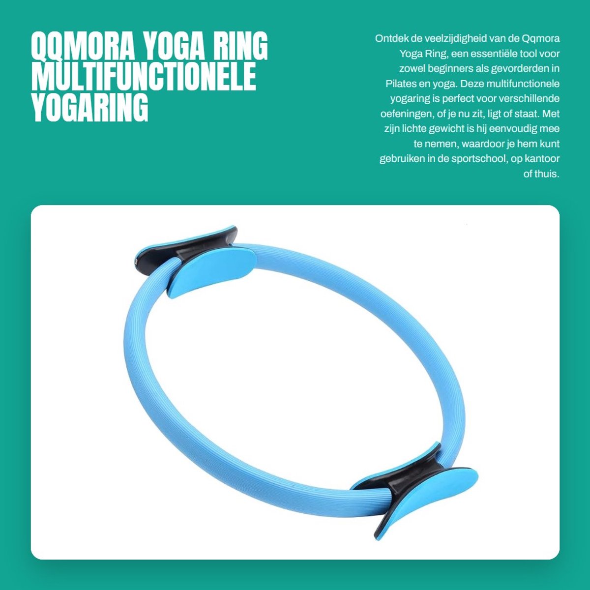 Dailygoods- Yogaring Multifunctioneel Trainingsapparaat - Pilates/Yoga - Lichtgewicht - Handvatten - Duurzaam - Geschikt voor Thuis/Gym - Fitnessring