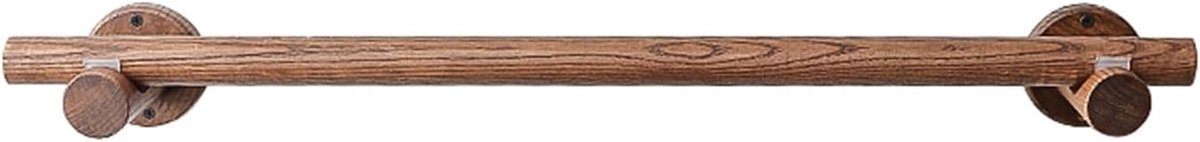 Houten Gordijnroede - Gordijnrail - Woonkamer Decoratie - Natuurlijk Walnoothout - 300CM - Bruin