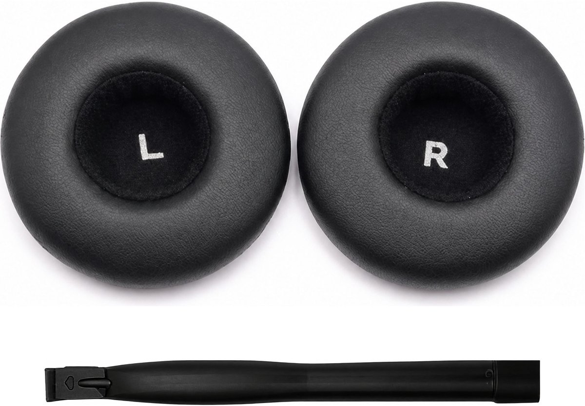 Set Oorkussens voor AKG Koptelefoon - Y50 Oorkussen - Y50/Y50BT/Y55/K618/K619 - Proteïneleer met Traagschuim- Zwart
