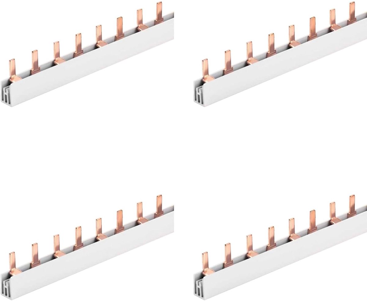 Opzetkammen Schakelpaneel - Verzamelrail BusBar - Stroom Verdelen - Hoge Geleider - 210 mm Lengte - Zilverkleurig