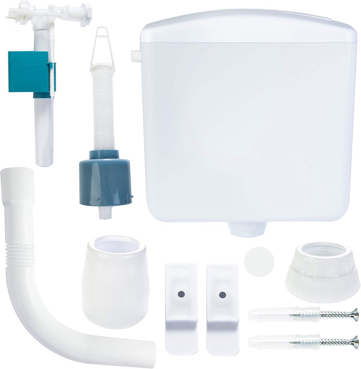 Toilet Reservoir - Spoelbak - Toilet Onderhoud - Geluidsarm Isolatie - 7 Liter - Wit