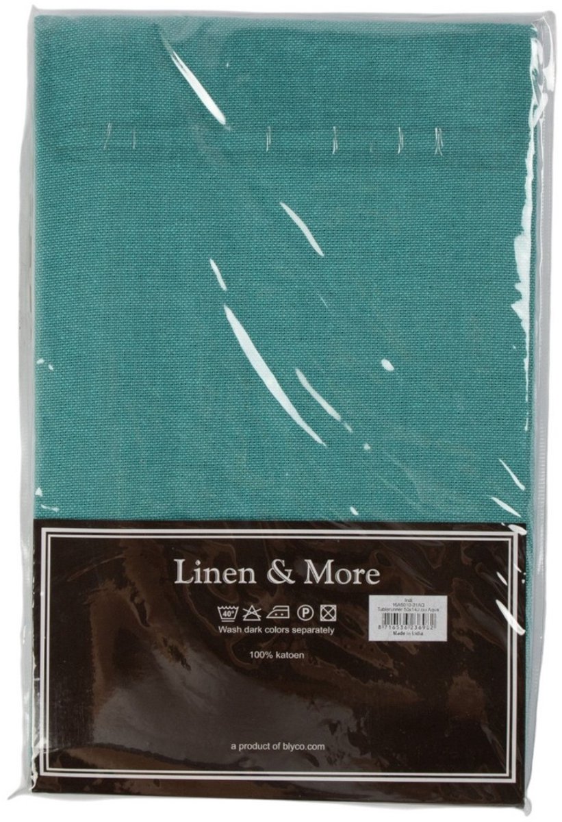 Tablerunner Indi 50x140 Aqua 50x140