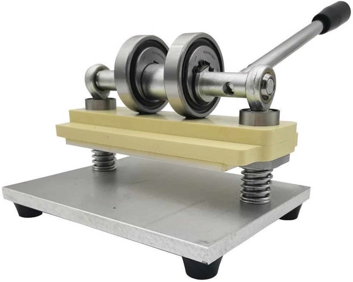 Dubbele Wiel Snijmachine - Stansmachine Papier - Hobby Projecten Maken - Roestvrijstalen Bodemplaat - 155 mm Breed - Zwart